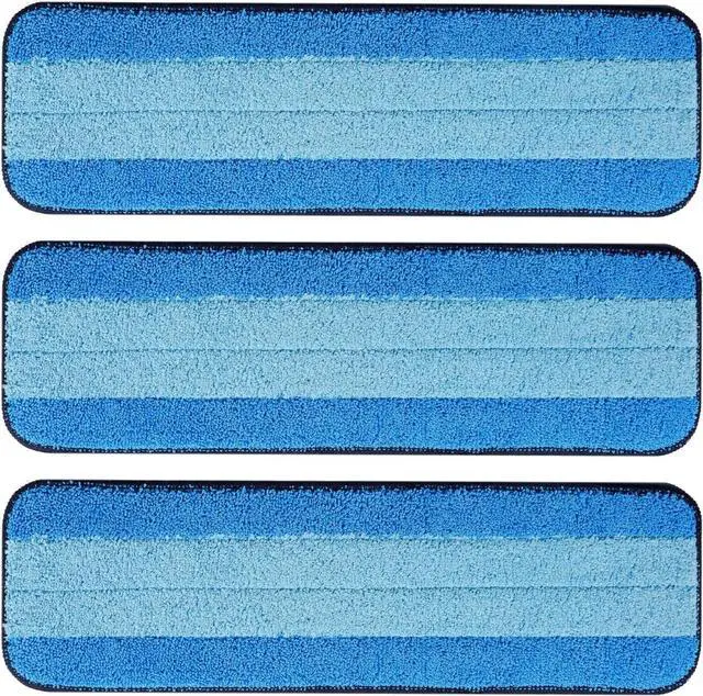 Main image of 3 Pack Microfiber Cleaning Pads for Bona Mop, Safe for Hardwood and Hard-Surface Floors, Reusable Microfiber Mop Pads for 18 Inch Mop, No Residue, Super-Absorbent, Over 500 Machine Washes, Mr. Scrub