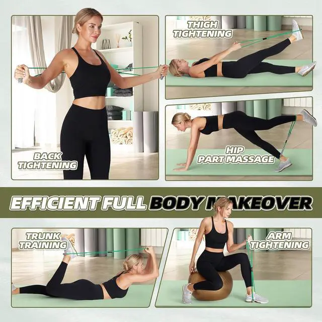Alt view image 7 of 7 - Figure 8 Resistance Bands with Handles, Arm Resistance Bands | Home Workout, Physical Therapy, Strength Training, Travel Portable, Arm workouts