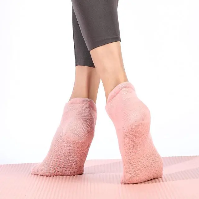 Alt view image 2 of 7 - Pilates Socks with Grips for Women Non Slip Yoga Barre Sticky Grippy Socks | Combed Cotton, Silicone Grip Dots, Heel Tab, Arch Support, Breathable Mesh, Closed Toe, Moisture-Wicking, US 5.5-9