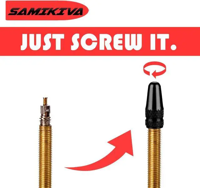 Alt view image 3 of 6 - SAMIKIVA (10 Pack Bike Presta Valve Stem Caps, Chrome Anodized Aluminum, Use On Presta French Valves, Dust caps for MTB Road Racing Bicycle, Rocket Style