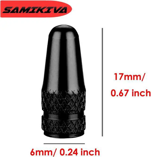 Alt view image 4 of 6 - SAMIKIVA (10 Pack Bike Presta Valve Stem Caps, Chrome Anodized Aluminum, Use On Presta French Valves, Dust caps for MTB Road Racing Bicycle, Rocket Style