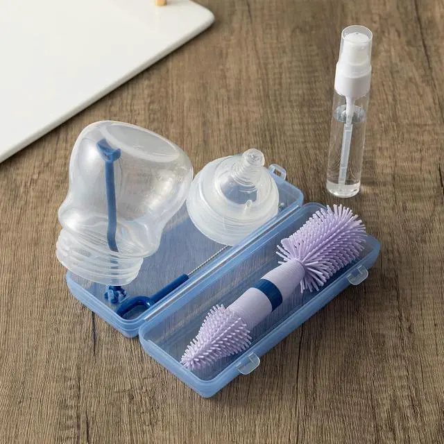 Alt view image 2 of 6 - Small Silicone Baby Bottle Brush for Newborn Anti-Colic Baby Bottles | Portable Travel Bottle Cleaner Brush, Suit for Baby Bottles Less Than 8 OZ