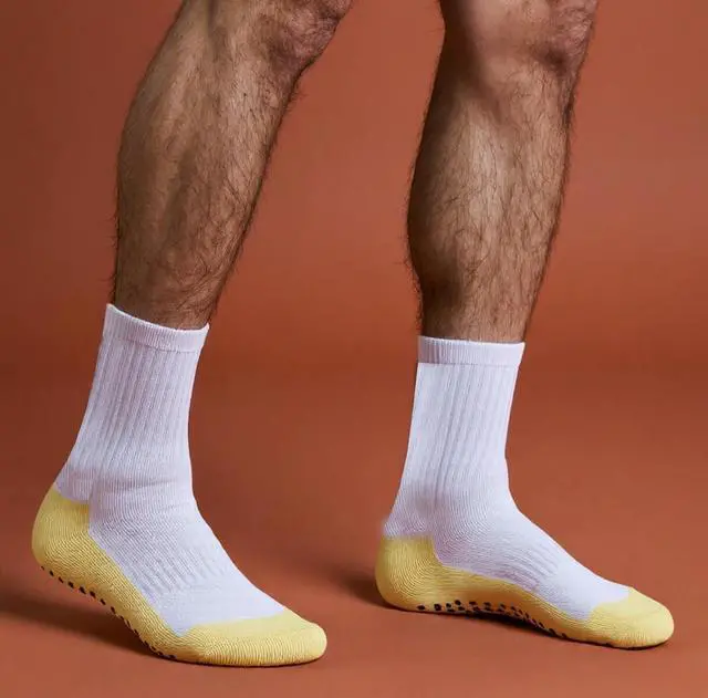 Alt view image 2 of 6 - 6/10 Pairs Grip Soccer Socks for Men Anti Slip Athletic Non-Slip Socks for Sports Football Basketball