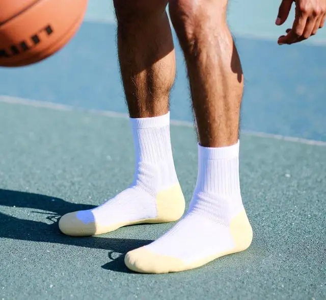 Alt view image 3 of 6 - 6/10 Pairs Grip Soccer Socks for Men Anti Slip Athletic Non-Slip Socks for Sports Football Basketball