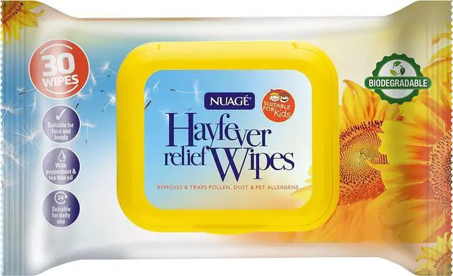 Main image of Nuage Hayfever Relief Wipes, Resealable Pack