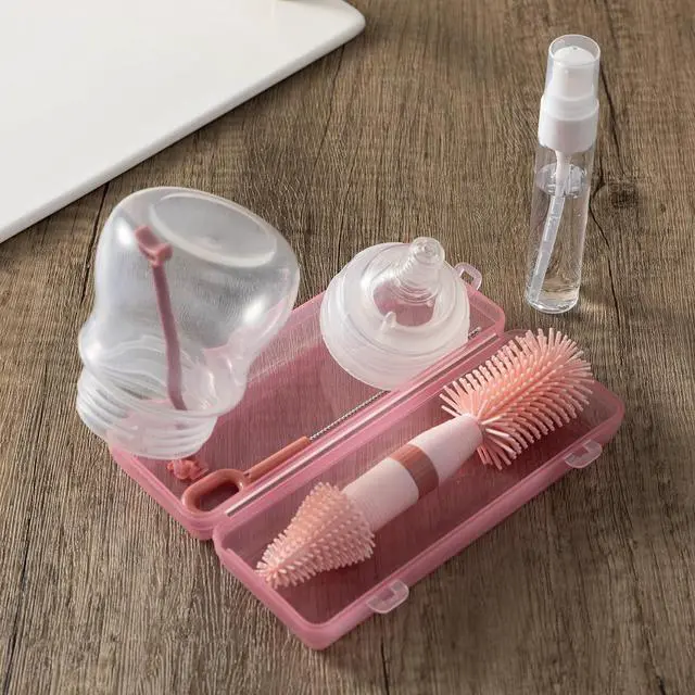 Alt view image 2 of 6 - Small Silicone Baby Bottle Brush for Newborn Anti-Colic Baby Bottles | Portable Travel Bottle Cleaner Brush, Suit for Baby Bottles Less Than 8 OZ