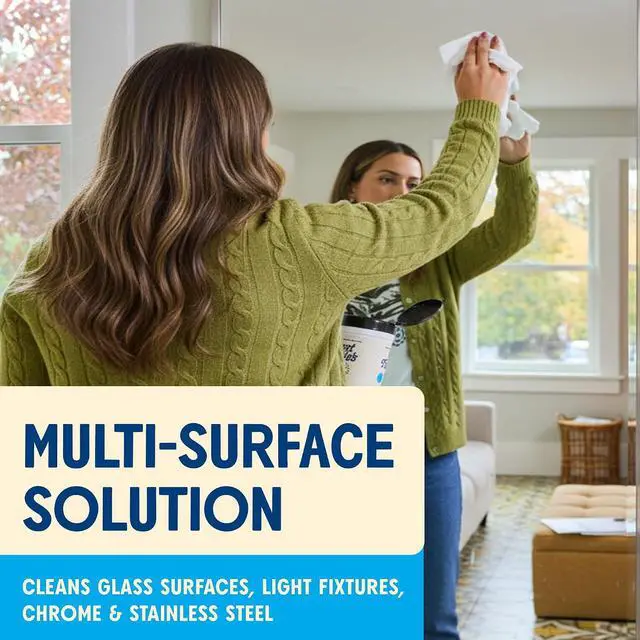 Alt view image 5 of 7 - Aunt Fannie's Glass & Window Cleaning Wipes, 35 Count, Pack of 1 | Fast-Drying Formula, Removes Smudges, Safe for Mirrors Windows Shower Doors & Other Glass, Kid and Pet Safe, Made in USA