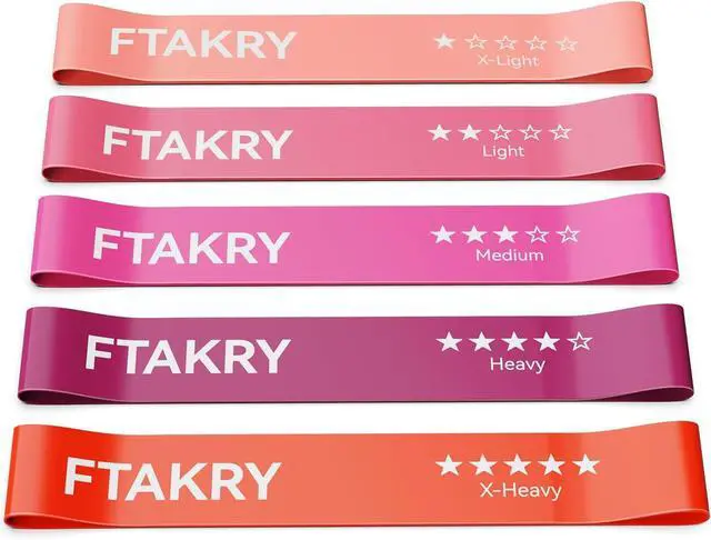 Main image of Resistance Bands for Working Out, Exercise Bands with 5 Resistance Levels, Natural Latex Resistance Bands Designed for Home Fitness, Strength Training and Flexibility Exercises