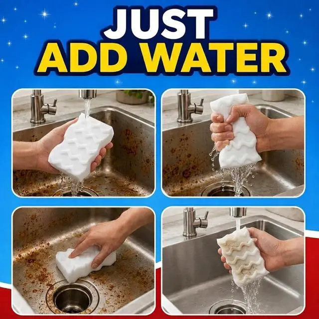 Alt view image 5 of 7 - 3X Density Magic Sponge Eraser, 10 Pack Cleaning Sponge for Kitchen & Bath | 3X density foam, Extra durable sponge, Ergonomic wavy grip, Deep cleaning power, Multi-surface cleaning, 10 pack value