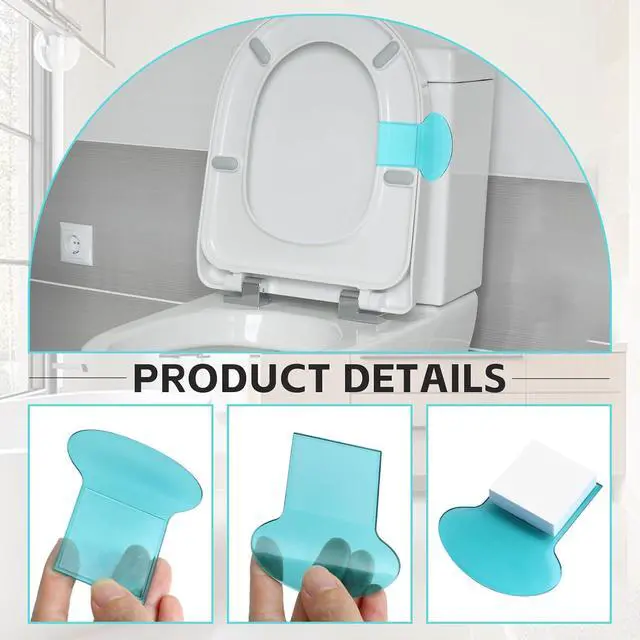 Alt view image 3 of 6 - 12Pcs Toilet Lid Lifter,Toilet Seat Lifter Tab,Toilet Cover Handle to Lift,Seat Holder Lift Tools,Toilet Seat Holder Clip,Seat Cover Lifter Bathroom Accessories for Office,Home,Hotel(White,Green,Red)