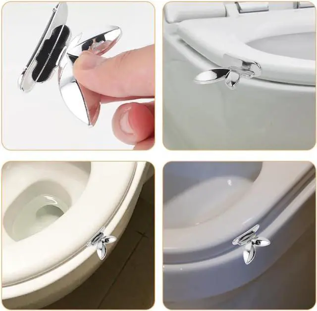 Alt view image 3 of 7 - OSALADI Toilet Lid Lifter Handle 3-Pack Toilet Seat Handle Lifter Hands-Free Restroom Accessory for Bathroom Office Public Stalls Easy Install Helps Reduce Touching Seats