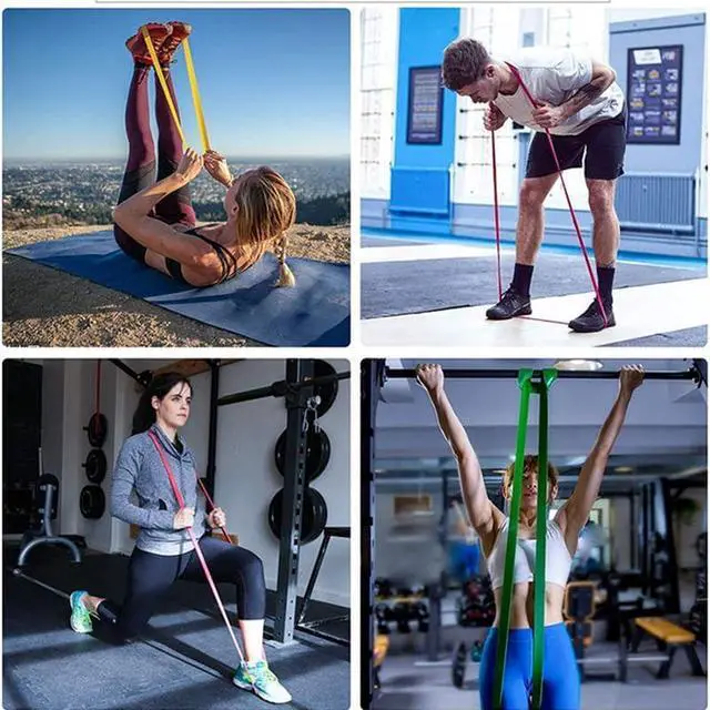 Alt view image 2 of 5 - Cooplay Resistance Bands, Mobility Bands, Pullup Bands, Workout Bands, Elastic Bands for Body Stretching, Crossfit Training for Indoor Outdoor Home Gym