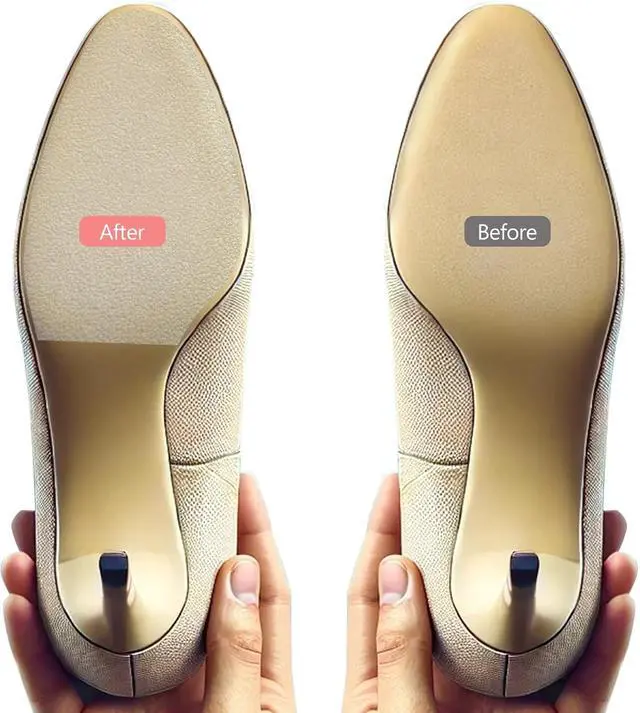 Alt view image 3 of 7 - Shoe Care Kits 6 Pack Sole Protector Stickers for High Heel Shoes - Clear CL Compatible for Christian Louboutin Red Bottoms - Universal Fit for All Heels, 10x10cm Sheets