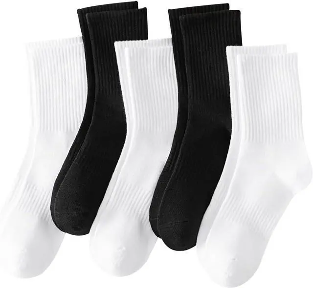 Main image of Rehelu Womens Crew Socks Cotton Long Gym Socks Lightweight Athletic Running Socks