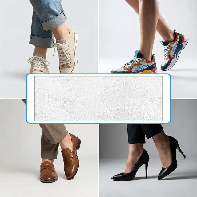 Alt view image 4 of 6 - Clear Shoe Sole Protector Kit - 19.8 * 5.9 Inch Upgraded Transparent Shoe Sole Guard, Clear Shoe Bottom Protector, 2 Pack Anti-Slip Self-Adhesive Anti-Weare Heel Protectors for Athletic/Dress Shoes