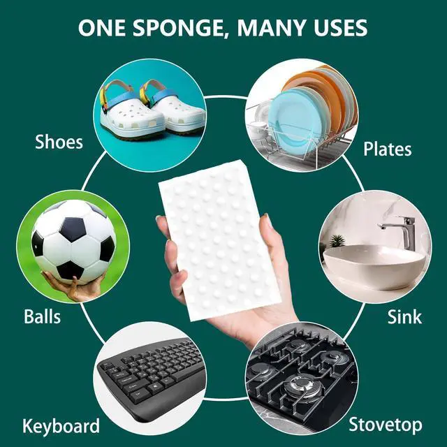 Alt view image 6 of 6 - 20 Pack Magic Sponges Erasers, 2X Density Long Lasting Melamine Sponge in Bulk, Household Cleaning Supplies, Kitchen Sponge for Bathroom, Wall, Shoe, Car, Dish, Sink, Shower Cleaner Tool