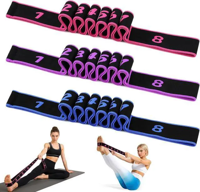 Main image of Fitness Resistance Bands with Handles, 2026 Upgrade Fitness Resistance Band for Stretching and Yoga, Fashion Puller Exercise, Adjustable Leg Stretcher Bands for Full Body Stretching Shaping