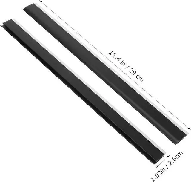 Alt view image 2 of 7 - MAGICLULU 2Pcs Dustpan Edge Replacement Strip, 11.4 Inch Plastic Dust Pan Lip Inlet Pressing Strips for Stand Up Dustpans, Garbage Shovel, Home Office Cleaning Tool Repairs Accessory