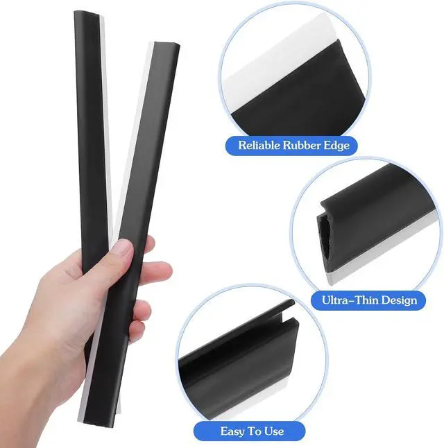 Alt view image 5 of 7 - MAGICLULU 2Pcs Dustpan Edge Replacement Strip, 11.4 Inch Plastic Dust Pan Lip Inlet Pressing Strips for Stand Up Dustpans, Garbage Shovel, Home Office Cleaning Tool Repairs Accessory