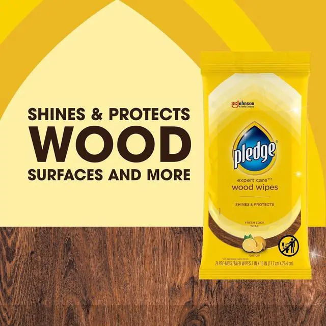 Alt view image 2 of 7 - Pledge Expert Care Wood Wipes & Windex Glass Cleaning Wipes Bundle, 24ct Lemon Scent Wood Wipes & 38ct Original Glass Wipes for Surface Cleaning