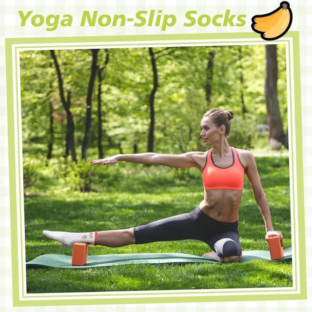 Alt view image 7 of 7 - 4 Pairs Cute Pilates Socks with Grip for Women Cotton Ruffle | Crew Yoga Socks Embroidery Pattern Workout Ballet Camping Running Travel