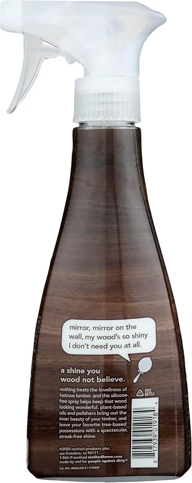 Alt view image 2 of 7 - method Wood Polish, Almond, 14 fl oz | Polishes and Shines, Streak Free, Leaves a Shine, For Wood Surfaces, Furniture, and Cabinets