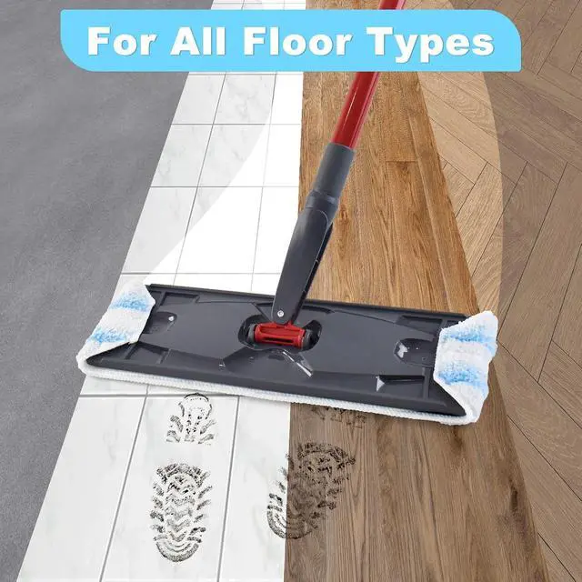 Alt view image 6 of 7 - Mop Replacement Pads for OCedar H2prO Flat Mop System, 6 Pack Mop Pads for Ocedar H2prO Flat Mop, Machine Washable and Reusable Microfiber Mop Heads Replacements, Mop Refills Safe on Various Floors