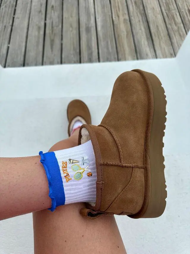 Alt view image 4 of 7 - Women's Cute Grip Pilates Socks Non-Slip Yoga Ballet Socks with Ruffle Cuff & Embroidery