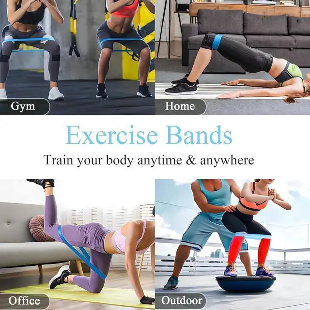 Alt view image 5 of 6 - 1 | 5 Pack Resistance Bands for Working Out, Workout Equipment, Exercise Bands for Home Gym & Stretching, Pilates Equipment, Fitness Equipment