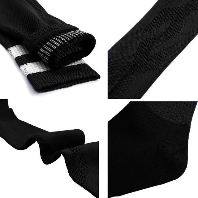 Alt view image 2 of 6 - 6 Pairs Kids Soccer Socks Stretchy Knee High Tube Football Athletic Team Socks for Boys Girls (4-12 Years Old)