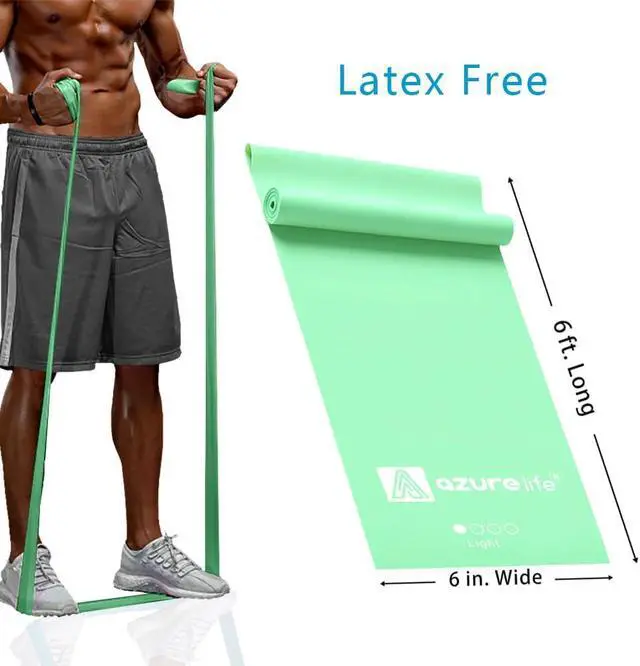 Alt view image 2 of 7 - A AZURELIFE Professional Individual Exercise Resistance Bands, Single 5, 6,7 Ft or 8 Yards Elastic Bands, Non-Latex Stretch Bands for PT, Yoga, Pilates, Rehab, at-Home or The Gym Workouts