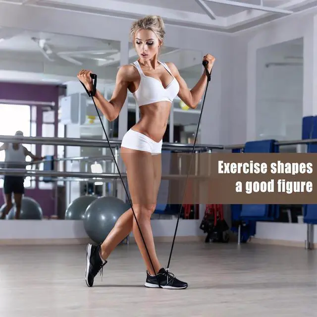 Alt view image 5 of 7 - Resistance Bands Workout Exercise Tube Resistance Bands with Handles