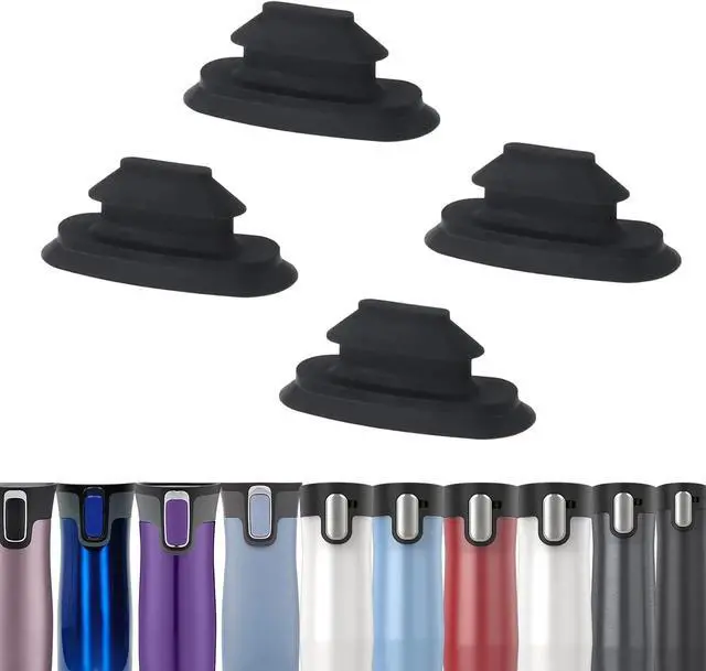 Main image of BOSORIO 4 Pack Rubber Stoppers Compatible with Contigo West Loop 2.0&3.0 12oz 16oz 20oz 24oz Travel Mug, Lid Replacement Part, Replacement Silicone Seal for Contigo Coffee Tumbler