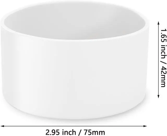 Alt view image 3 of 7 - 2 Pcs 3 Inch / 75mm White Water Bottle Boot | Silicone Tumbler Sleeve, Water Bottle Bumper, Bottom Protector, For 20oz 30oz 40oz Tumbler