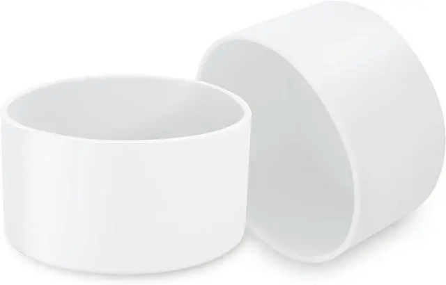 Main image of 2 Pcs 3 Inch / 75mm White Water Bottle Boot | Silicone Tumbler Sleeve, Water Bottle Bumper, Bottom Protector, For 20oz 30oz 40oz Tumbler