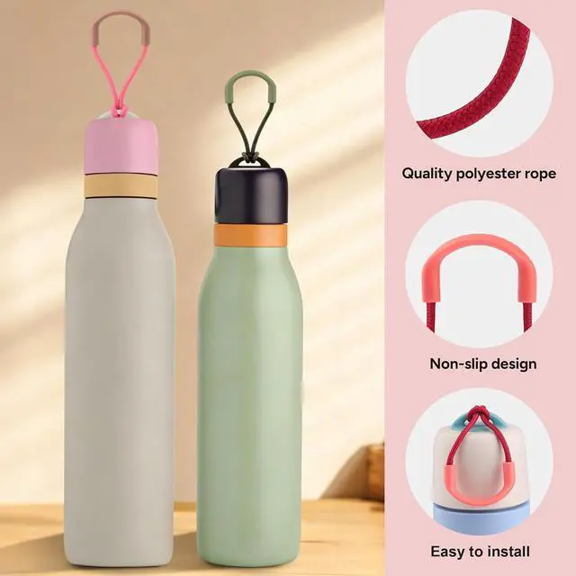 Alt view image 2 of 6 - Water Bottle Handle Loop for Owala FreeSip Twist 18oz & 24oz | Bottle Carry Loop Strap Set, 8 Pack, Multi-Color