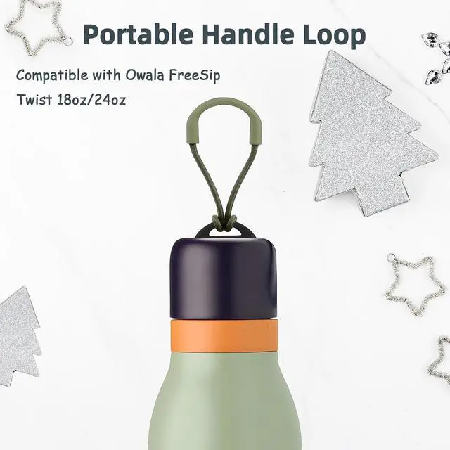 Alt view image 5 of 6 - Water Bottle Handle Loop for Owala FreeSip Twist 18oz & 24oz | Bottle Carry Loop Strap Set, 8 Pack, Multi-Color