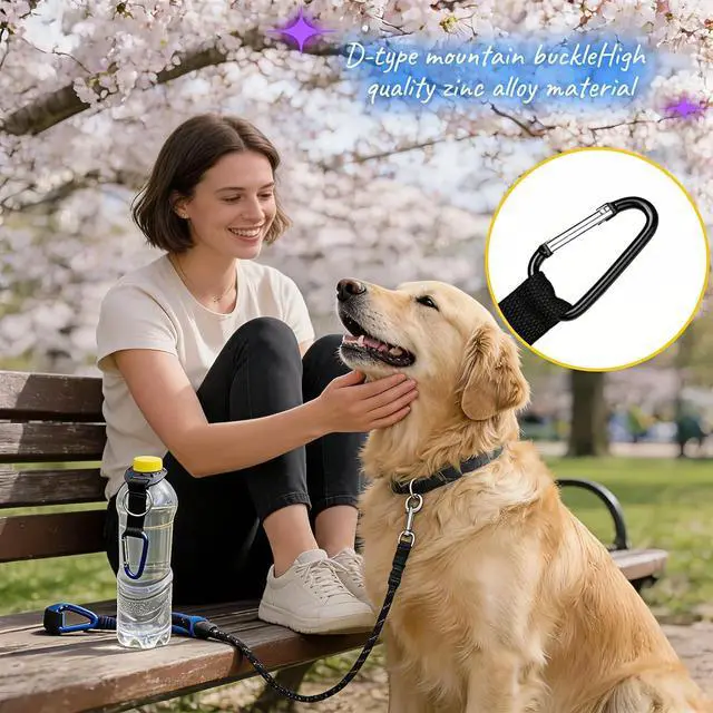 Alt view image 7 of 7 - Multi-functional Durable Silicone Water Bottle Holder with Carabiner Clip & Key Ring, Fits 12-25 oz Bottles, Elastic Strap for Hiking, Camping, Cycling, Travel, Outdoor Gear (5-Pack Assorted Colors)