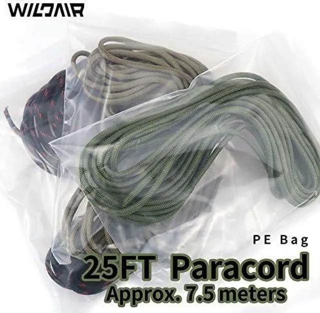 Alt view image 3 of 7 - WILDAIR Paracord Survival Paracord Parachute Fire Cord Survival Ropes 4-in-1 U.S. Military Type III with Integrated Fishing Line Fire-Starter Tinder