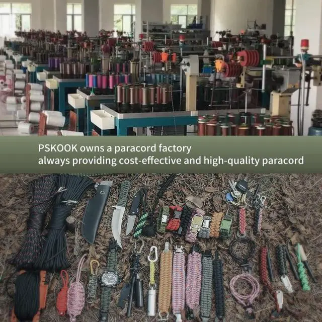 Alt view image 6 of 6 - PSKOOK Survival Paracord Parachute Fire Cord Survival Ropes Red Tinder Cord PE Fishing Line Cotton Thread 7 Strands Outdoor 20, 25, 100 Feet