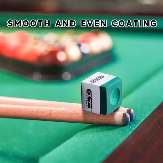 Alt view image 4 of 7 - GSE 12-Pack Billiard Pool Cue Chalks for Home/Tournament Use, Green | Low Dust, Anti-Miscue, Enhanced Spin & Control, Portable Storage Box Packaged, Billiard Pool Table Accessories