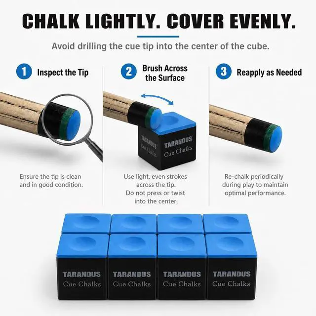 Alt view image 4 of 7 - Billiard Cue Chalk, 12-Pack of Pool Cue Chalks, Billiard Pool Table Accessories for Home/Tournament Use (4 Colors Pool Chalk Available)