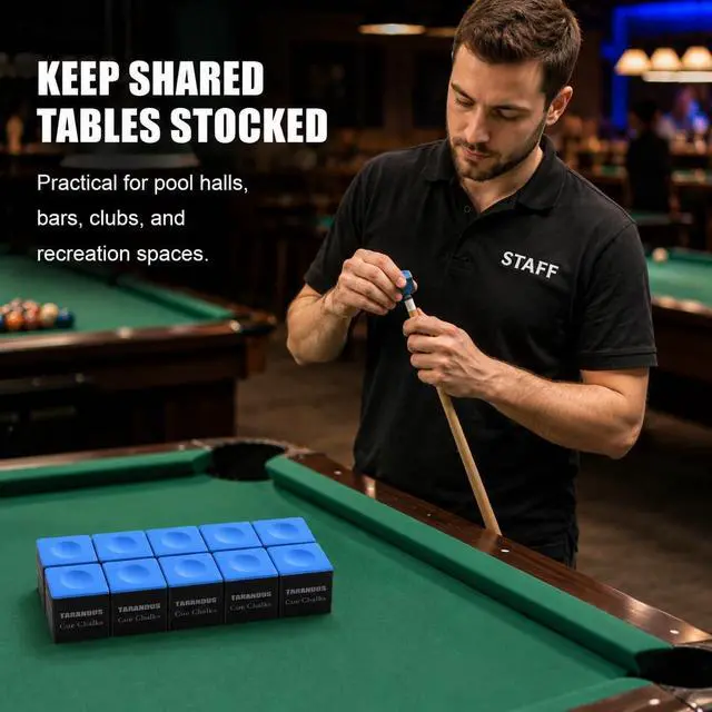 Alt view image 6 of 7 - Billiard Cue Chalk, 12-Pack of Pool Cue Chalks, Billiard Pool Table Accessories for Home/Tournament Use (4 Colors Pool Chalk Available)