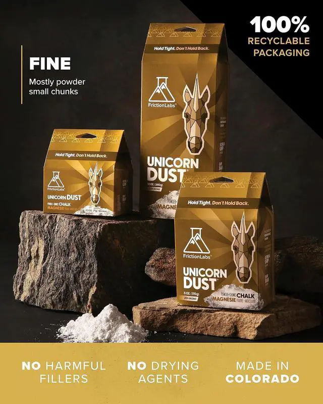 Alt view image 2 of 7 - Friction Labs Premium Loose Climbing Chalk, High-Performance Hand Chalk | Superior Grip For Climbing, Weightlifting & Gymnastics, Skin Friendly Loose Chalk, Comes in Fine, Chunky & Super Chunky