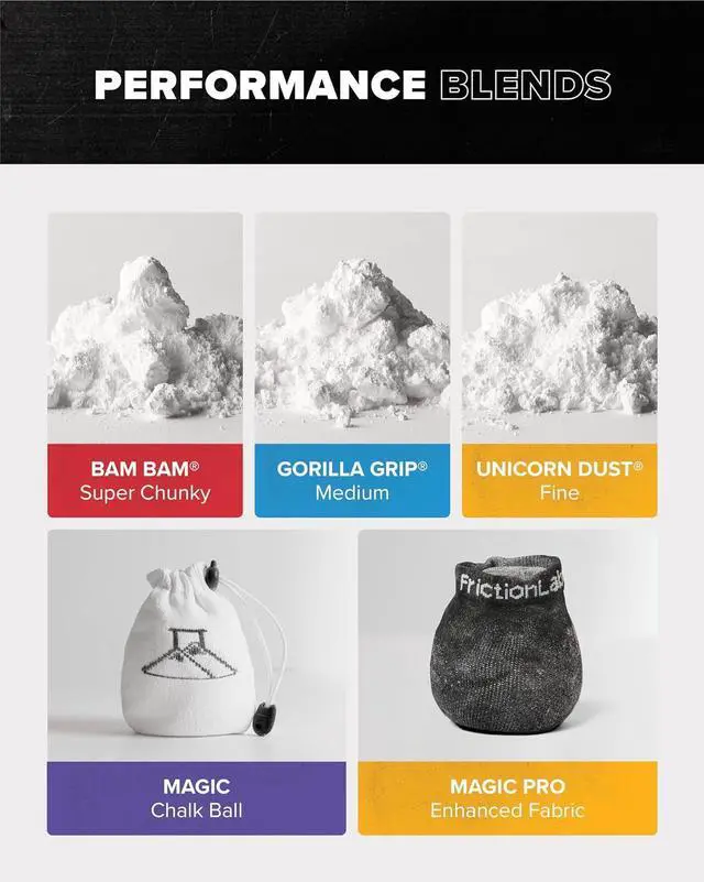 Alt view image 7 of 7 - Friction Labs Premium Loose Climbing Chalk, High-Performance Hand Chalk | Superior Grip For Climbing, Weightlifting & Gymnastics, Skin Friendly Loose Chalk, Comes in Fine, Chunky & Super Chunky
