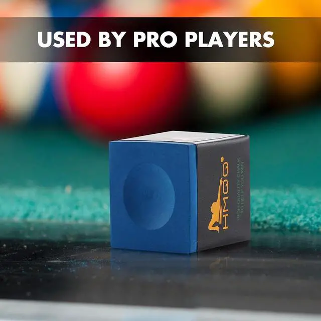 Alt view image 5 of 7 - HMQQ Nano Pool Cue Chalk, Fine-Textured Billiard Chalk, 2 or 6 Boxes | Fine-textured chalk spreads evenly for clean cue-tip coverage, reliable grip and fewer miscues; each box contains 2 cubes.