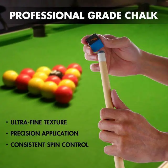 Alt view image 6 of 7 - HMQQ Nano Pool Cue Chalk, Fine-Textured Billiard Chalk, 2 or 6 Boxes | Fine-textured chalk spreads evenly for clean cue-tip coverage, reliable grip and fewer miscues; each box contains 2 cubes.