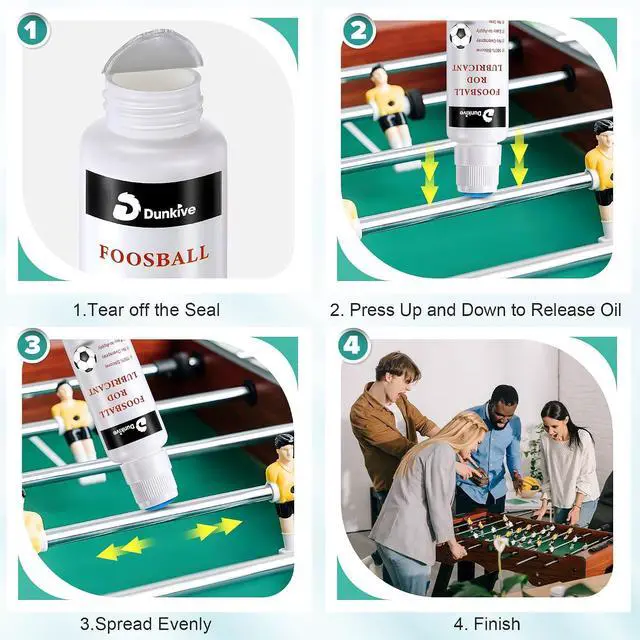 Alt view image 6 of 7 - Foosball Rod, 100% Silicone Lubricant, No Spill Applicator | Foosball Lubrication Oil for Table Rods Accessories