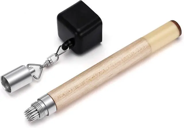 Alt view image 5 of 7 - TOBWOLF Chalk Holder for Billiards, 2 in 1 Pool Cue Chalk Holder | Portable Pool Snooker Chalk Holder, Billiard Cue Tip Pricker, Non-Slip Billiard Cue Tip Tool Pool Table Accessory
