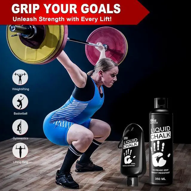 Alt view image 5 of 7 - Liquid Chalk 2 oz & 12 oz, Mess-Free Gym Chalk for Lifting | Pro Grade, Quick-Drying Grip for Weightlifting, Gymnastics, Rock Climbing & Dancing